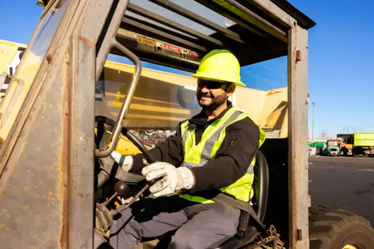 A Stars & Stripes team member at our Denver scrap yard, ready to help when you decide where to sell scrap metal